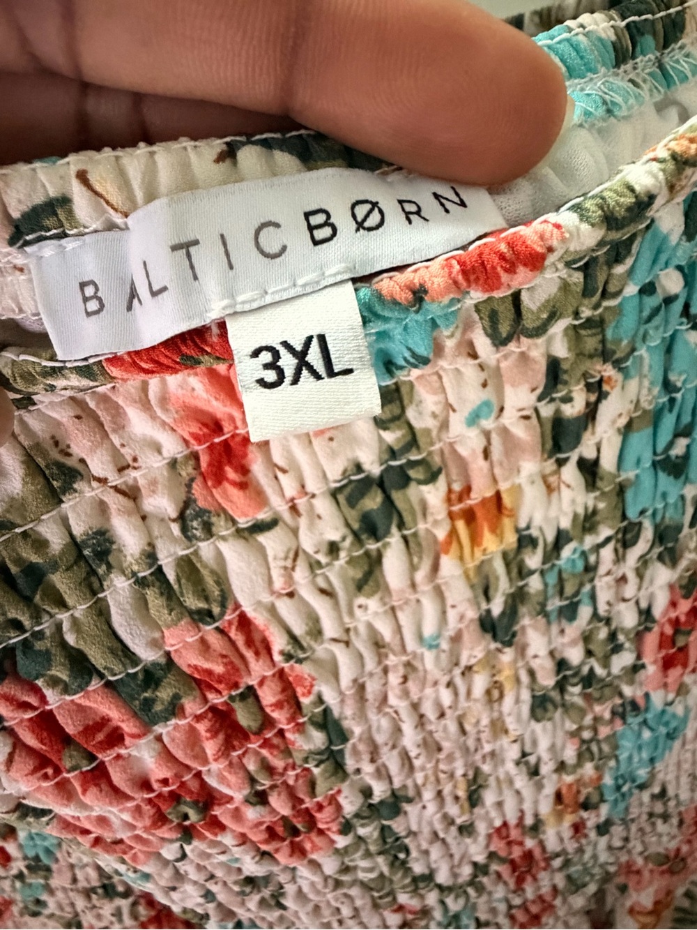 Baltic Born Mattea Smocked Floral Tiered Midi Dress 3XL